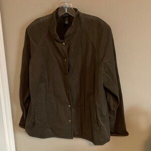 Eileen Fisher Brown Bomber Jacket